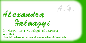 alexandra halmagyi business card