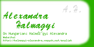 alexandra halmagyi business card